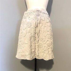 Max Studio cream textured skirt size size S